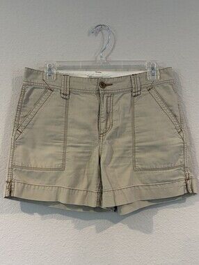 Polo Jeans Company Ralph Lauren Womens Vintage 100% Cotton Tan Khaki Shorts SZ 4
